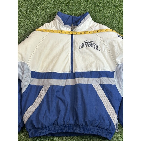 Vintage 90s Starter Jacket Dallas Cowboys‎ Mens XL 1/4 Zip Pullover Football NFL - Picture 9 of 16